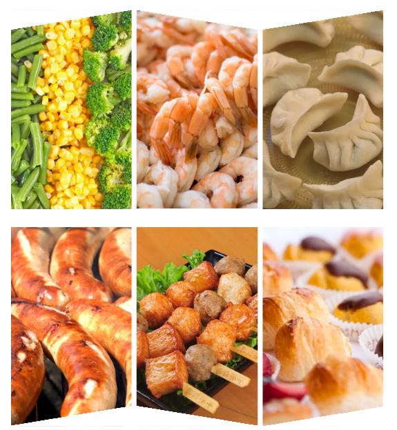 Various frozen foods