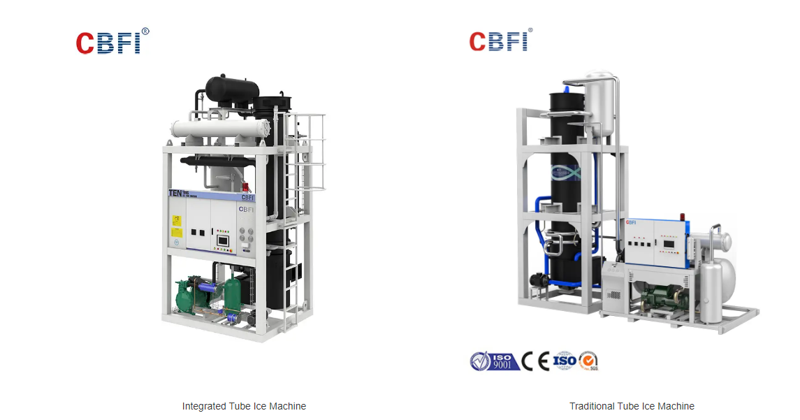 Интегрированная трубчатая льдогенераторная машина