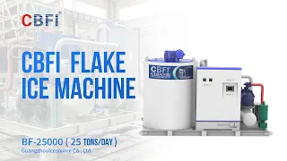 【EN】 CBFI BF25000 | Чешуйчатая льдогенераторная машина производительностью 25 тонн в сутки | Предотгрузочное тестирование на заводе